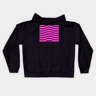 Op Art Neon Pink 7632 Kids Hoodie